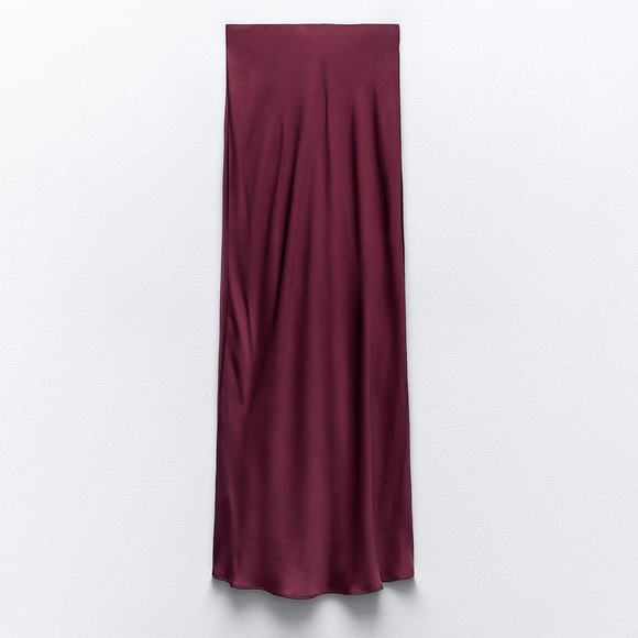 ZARA SATIN EFFECT LONG/ MAXI SKIRT - Picture 13 of 15